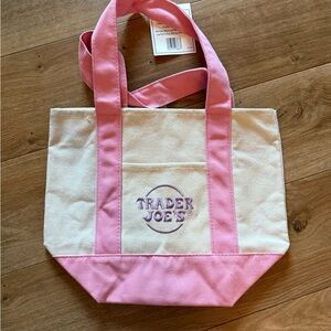 Trader Joe’s Pink and Cream Tote Bag